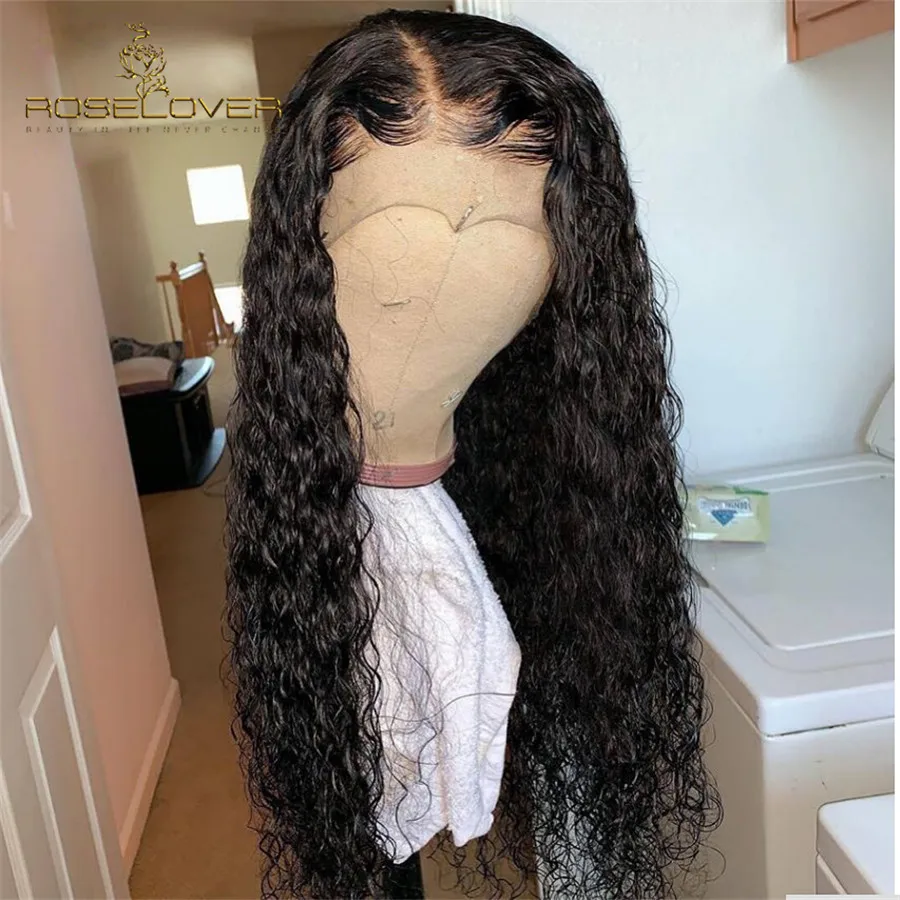 

13*6 Lace Front Human Hair Wigs Deep Part Wet and Wavy Pre Plucked with Baby Hair Curly Lace Frontal Wigs Brazilian Remy Hair