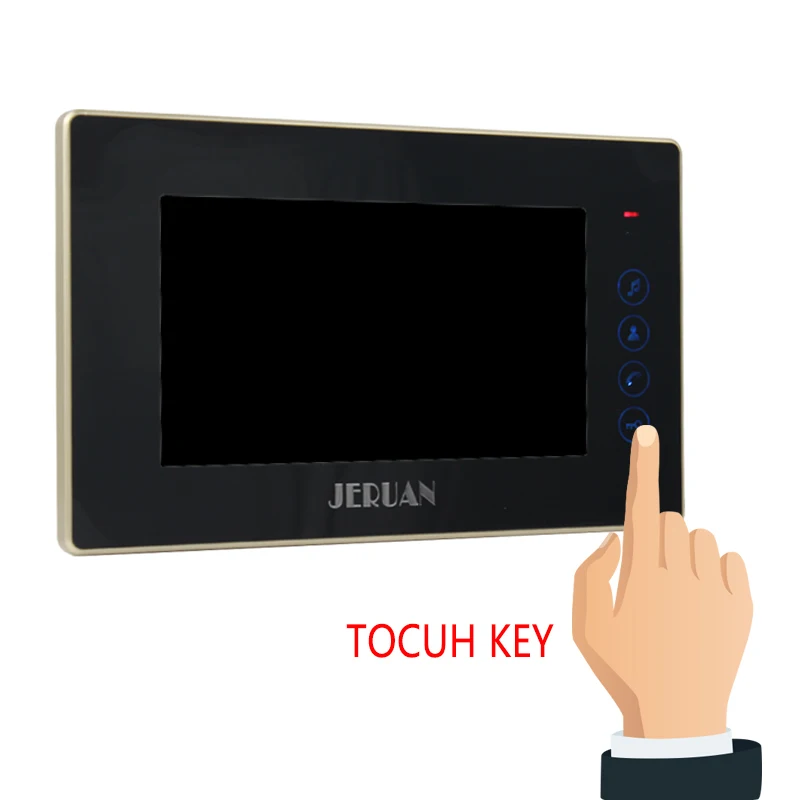 JERUAN 7 дюймов видео дверь домофон система RFID Доступа безопасности комплект для 6 квартира Камера до 6 бытовые