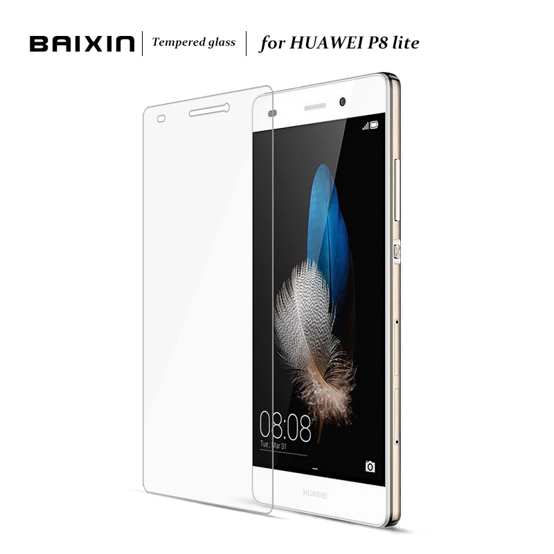 

Baixin 0.3mm 2.5D 9H Tempered Glass for Huawei Ascend P8 Lite P8Lite Screen Protector for huawei P8 Lite P8 mini with Clean Kits