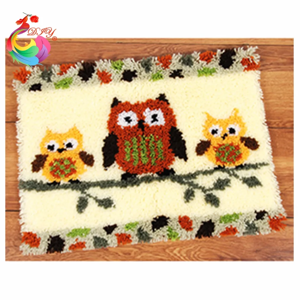 Latch hook rug kits Kostur shaggy rug Handmade carpet circle carpet
