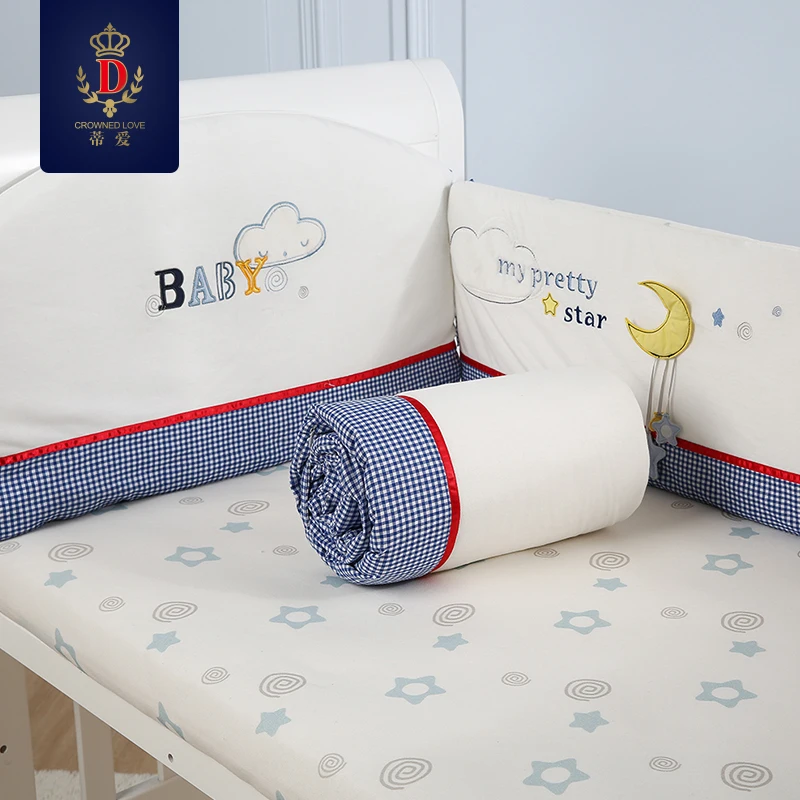 

Babyfond Newborn Bed Around 4 pcs Sets Of Bedding Seasons Baby Crib Cotton Hat Kit Washable
