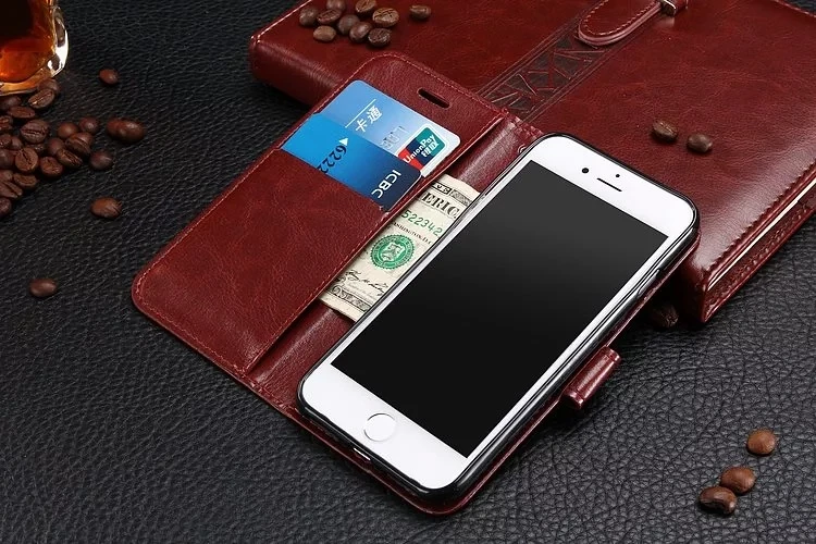 Чехол для Apple iPhone 6 кожаный чехол кошелек Fip 6S силиконовый с отделением карт iphone6