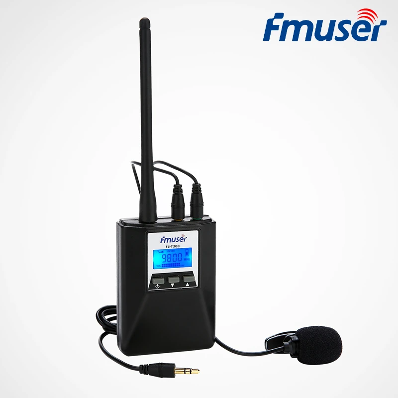 

FMUSER FU-T300 0.2W FM Radio Transmitter Set Portable Lower Power FM Broadcast Transmitter For Tourism Light Show Meeting