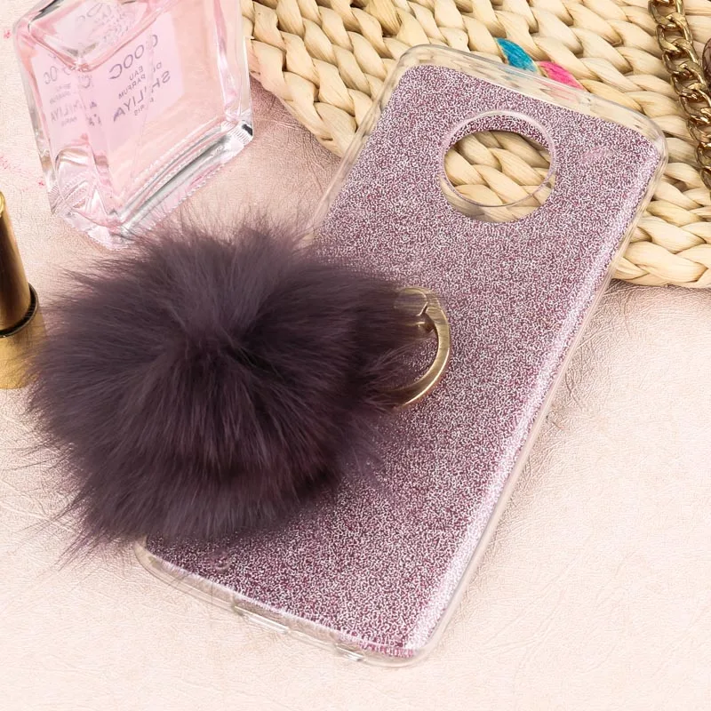 

Glitter Case For Motorola Moto G7 G6 G5s Plus Cases Silicone Bumper For Moto E5 Play Cover Coque Capa With Finger Ring Fundas