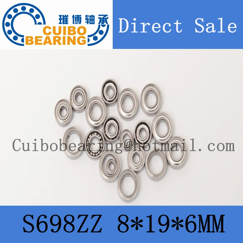

Free shipping stainless steel bearing S698ZZ S698-2Z 619/8 R-1980 698 S698 Z ZZ S698Z S698ZZ 8*19*6 mm 440C material
