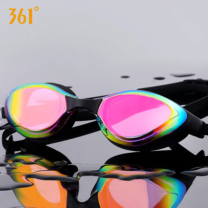 361, профессиональные очки для плавания, для бассейна, анти-туман, тонированные очки для плавания, защита от солнца, силиконовые очки для плавания, для взрослых, водонепроницаемые - Цвет: SLY196033-5