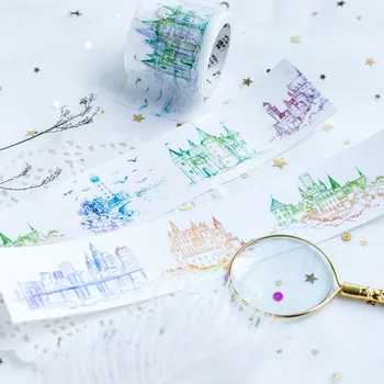 

4CM Colorful City Fashion Building Masking Washi Tape DIY Scrapbook Decorative Label Stationery Sticker Material Escolar Papelar