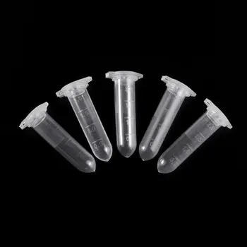 

2020 New 100Pcs 2ml Clear Plastic Vials Container Snap Cap Centrifuge Tubes Vials Sample Lab Container