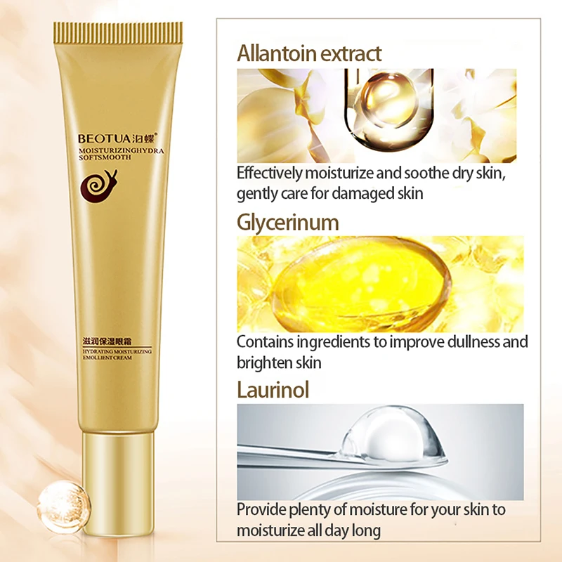 BEOTUA Snail Hyaluronic Acid Eye Cream Anti-Aging Remove Dark Circle Eye Essence Anti Wrinkle Anti Wrinkle Beauty Eye Skin Care