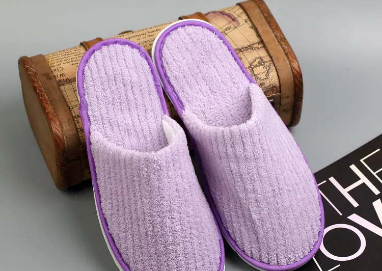 10 pairs Disposable Slippers Hotel Beauty Salon Room open toe Slippers Washable terry cloth Couple big size Slippers