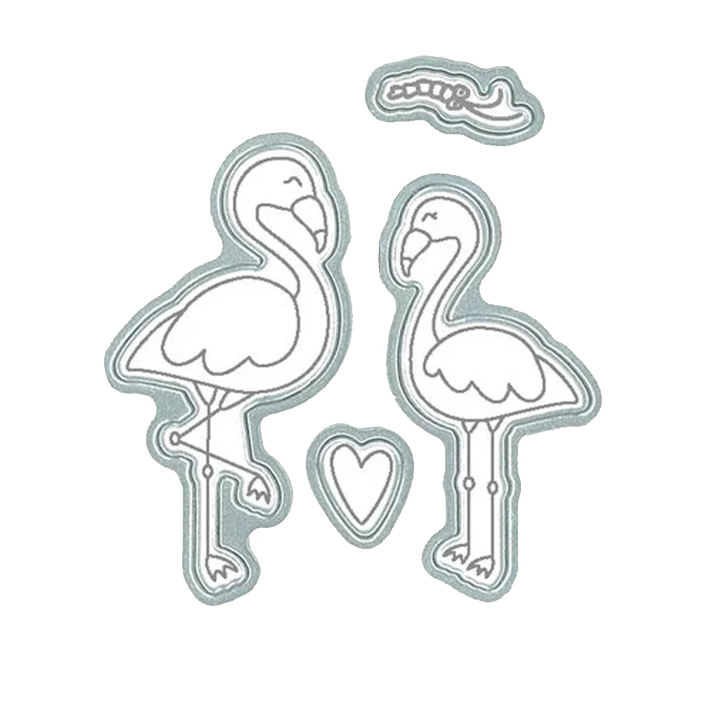 

Flamingos Shaped Metal Cutting Dies Stencils Craft Scrapbooking Photo Album Knife Mold DIY Decoration Paper Cards Embossing Dies