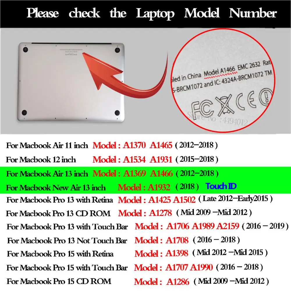 Чехол для ноутбука APPle MacBook Air Pro 13 retina 13 дюймов с сенсорной панелью Pro 13 Модель A2159, Air 13 Модель A1932 чехол