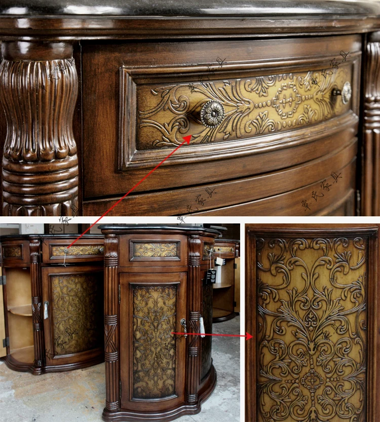 Vestibular porch ark artical solid wood cabinet meal while cabinet modern retro half-round cabinet sitting room ark of partition
