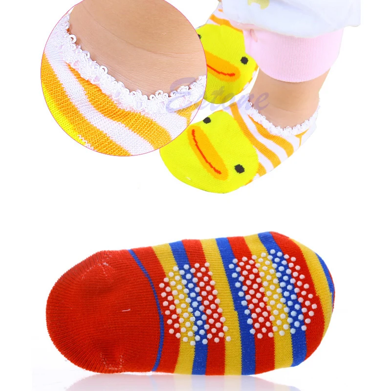 Милые нескользящие носки-следки для маленьких девочек и мальчиков унисекс детская одежда тапочки 6-24 мес