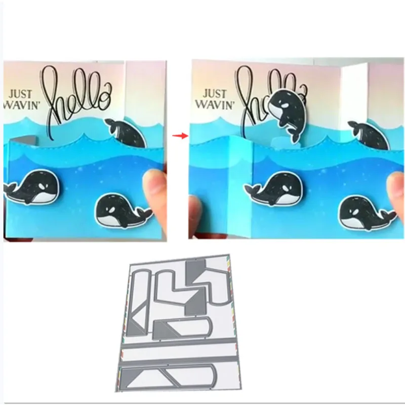 

Stackable Wiper Surprise Folding Frame Metal Cutting Dies for DIY Scrapbooking Embossing Paper Cards Crafts Diecut New 2019 MaMa