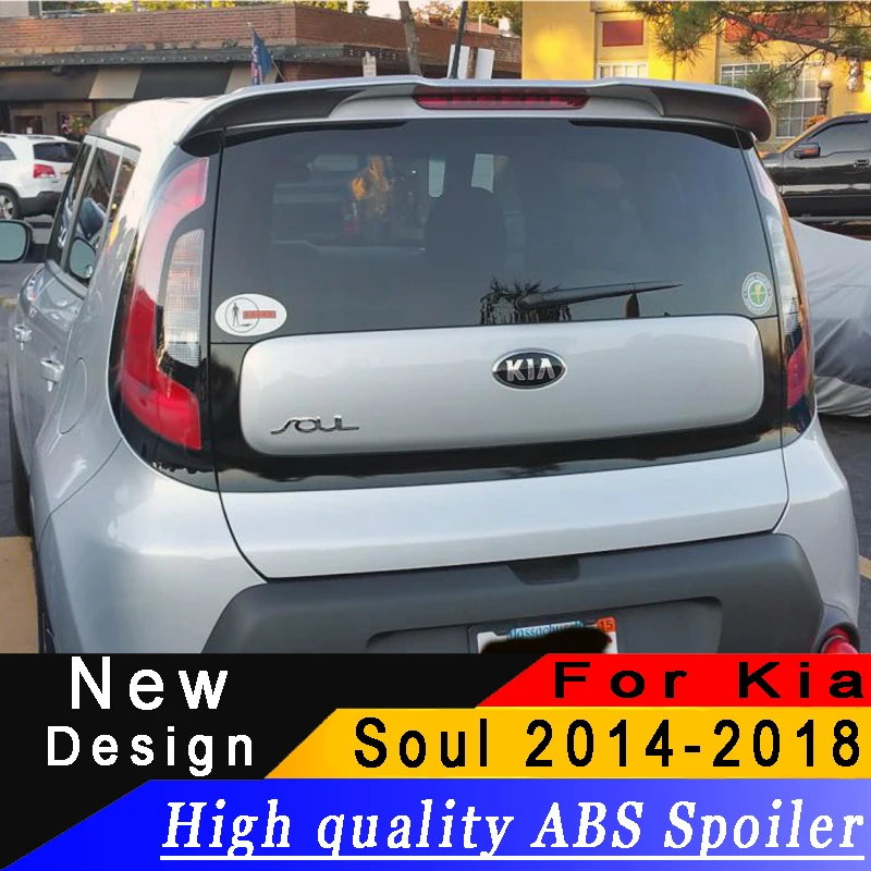 Спойлер для Kia Soul 2014 по 2018 высококачественный АБС пластик праймер или любой цвет