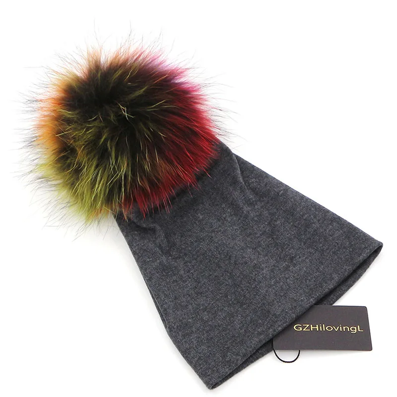 GZHILOVINGL 10 Months-5 Years Wool Winter Solid Color Skullies Beanies Girls Boys Slouchy Girls Beanie Colored Fur Pom Pom Hat