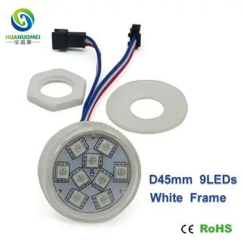 

9LEDs 45mm led pixel module light UCS1903 full color lamp digital rgb 5050 smd bulb lighting source led amusement ride lights