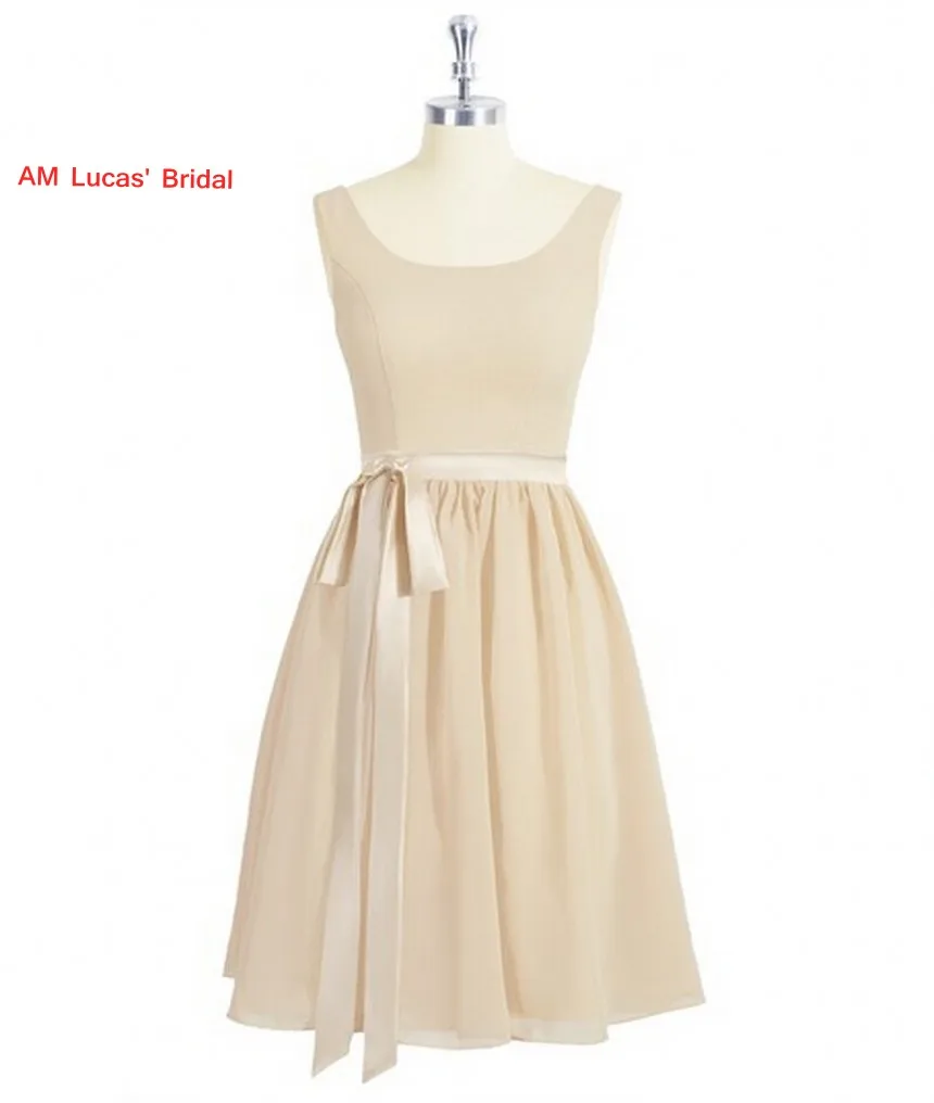 New Simple Dresses Sashes Scoop Chiffon 8th Grade Prom