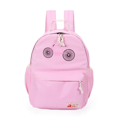 

Korean version of the small fresh shoulder bag men and women canvas printing leisure travel bag college wind backpack