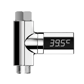 

LED Digital Shower Water Temperature Display Water Thermometer ABS/PC Self-Generating Bathroom Supplies