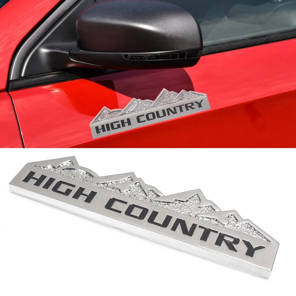 3D HIGH COUNTRY Stereo Car Sticker for Jeep Auto Emblem Logo Stickers for Chevy Chevrolet Silverado Decoration