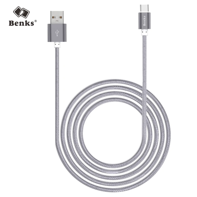 Benks Тип usb C кабель для samsung S9 S8 + 2A быстрой зарядки и передачи данных Xiaomi Mi 8 Oneplus 6 USB