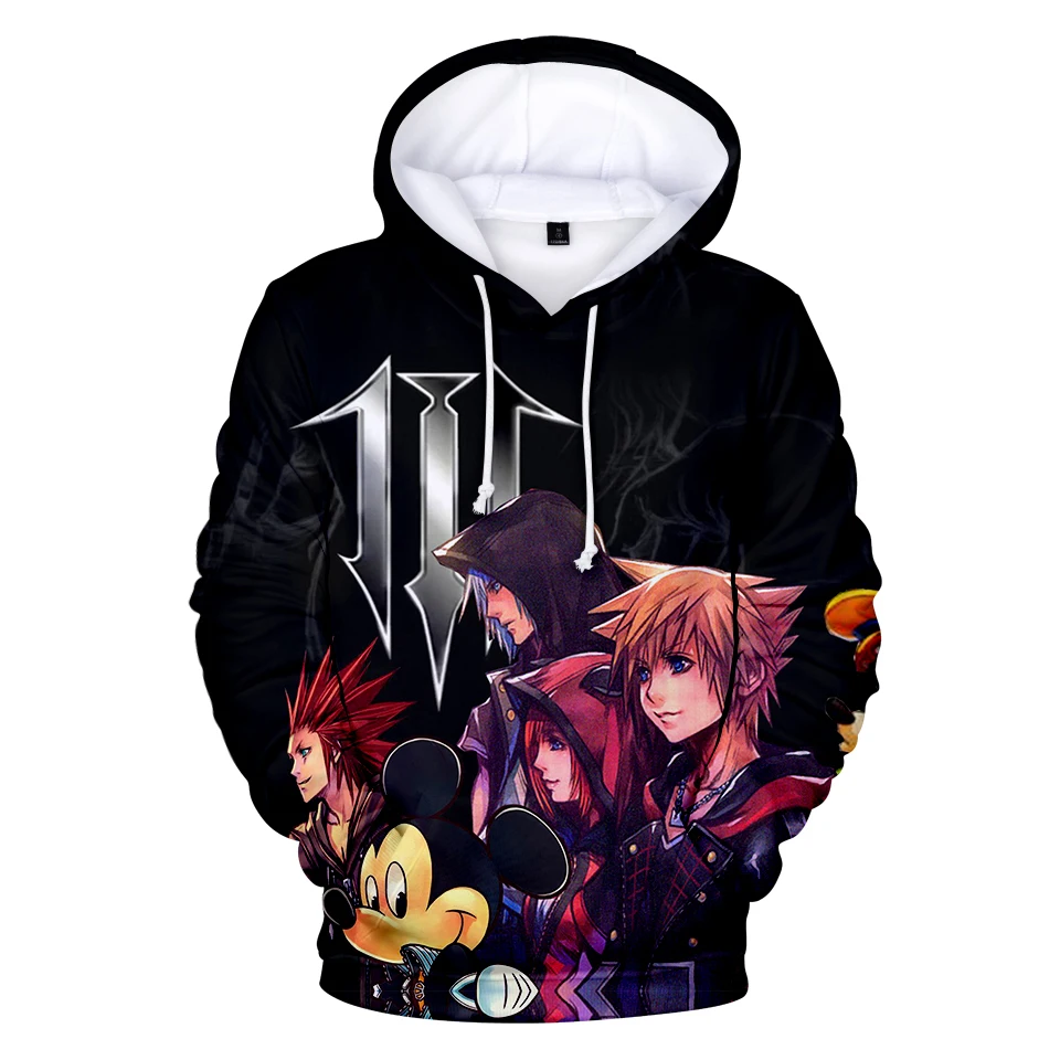 

kingdom hearts clothes hot cos autumn and winter hooded sweatshirt coat unisex couple love parent-child