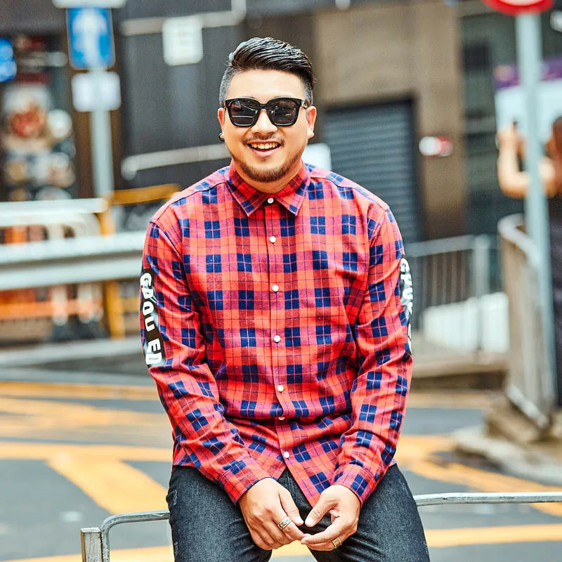 

2019 Spring Autumn Fashion 8XL 7XL 6XL Men Shirt Cotton Camisa Masculina Brand Fat Guy Clothing Long Sleeve Casual Plaid Shirt