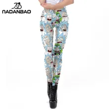 NADANBAO Рик и Морти леггинсы женские плюс размер тренировки Леггинсы мультфильм печатных Modis Фитнес Леггинсы