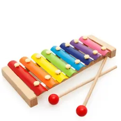 Деревянный Монтессори детские развивающие игрушки октавы стучать на пианино Beat ксилофон дошкольного музыкальный пазл игрушки