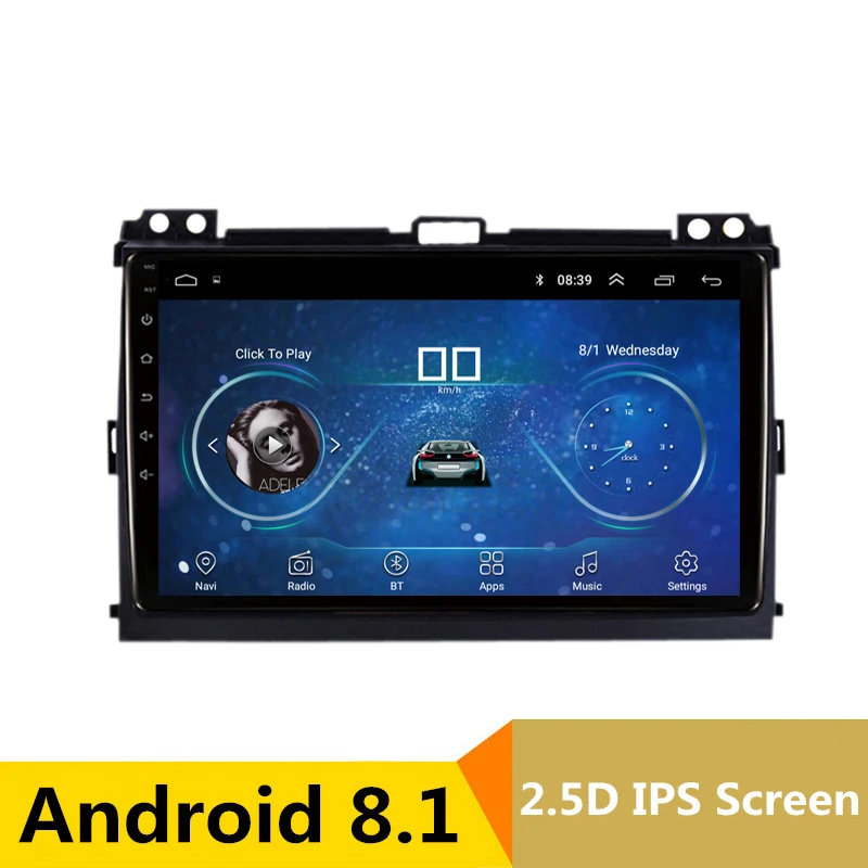 

9" 2.5D IPS Android 8.1 Car DVD Multimedia Player GPS For Toyota Prado 120 Land Cruiser 2004-2009 audio radio stereo navigation