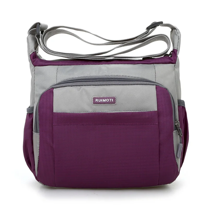 

Joining together Messenger Bag Preppy Style Waterproof Nylon Crossbody Bag Contracted Joker Leisure and Travel Bag Shoulder Bag