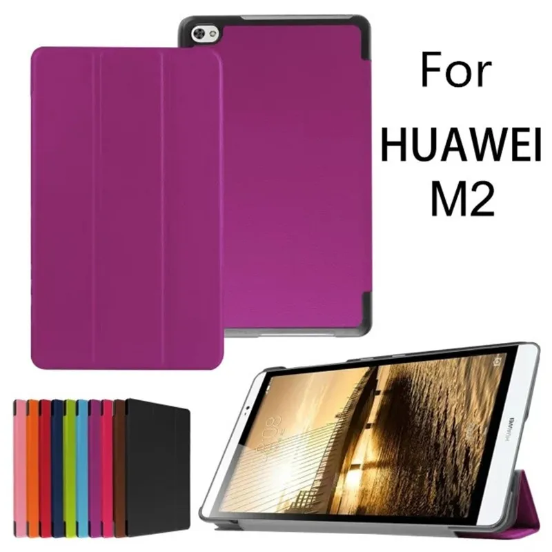 For Huawei MediaPad M2 801W  803L Cases Tri-Folded Stand PU Leather Full Body Protective Shell Book Style Tablet Cases Covers (15)