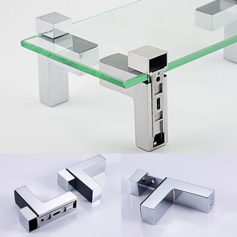 

Adjustable F Shape Glass Holder Bracket Clip Clamp High Load Glass Hardware Easy To Install --M25
