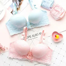 Roseheart, новинка, женское модное сексуальное розовое белье, синий кружевной бант, регулируемые лямки, бюстгальтер без косточек, трусики, пуш-ап, комплекты нижнего белья