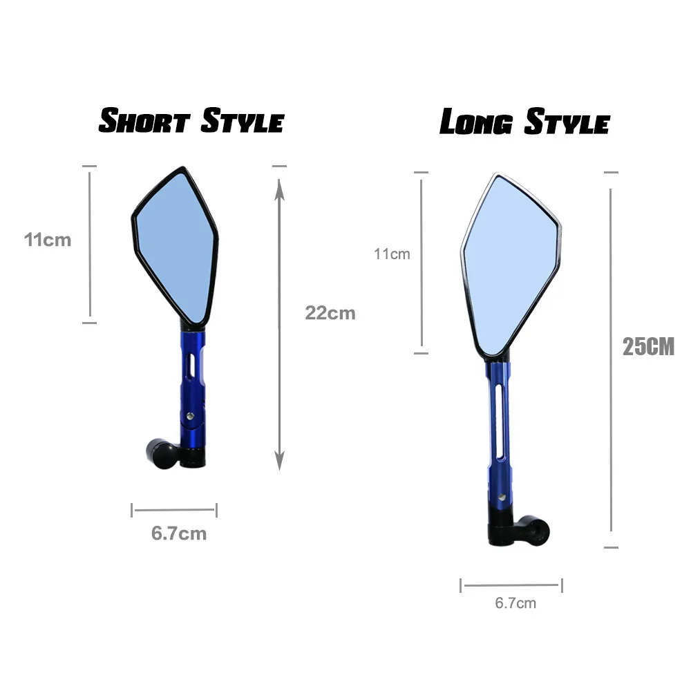 CNC алюминиевый руль мотоцикла Зеркала синее зеркало заднего вида выпуклая для Honda X-ADV 750 Grom MSX125 MSX125SF Vespa