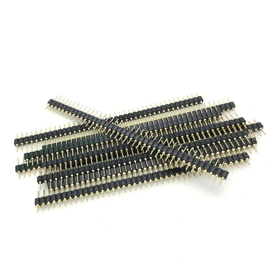 

Single Row 40Pin 2.54mm Round Male Pin Header gold plated machined
