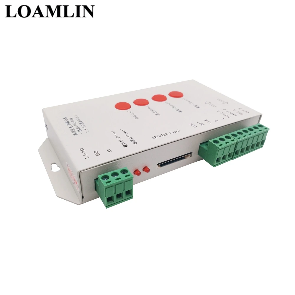 Светодиодная лента T1000S 2048 пикселей DMX512 контроллер с SD картой WS2801 WS2811 WS2812B SK6812 LPD6803