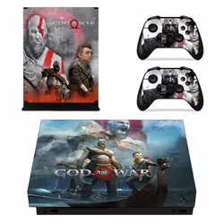 Игра God Of War кожи Стикеры наклейка для Microsoft Xbox One X консоли и 2 Пульты ДУ для игровых приставок для Xbox One X шкуры Стикеры винил