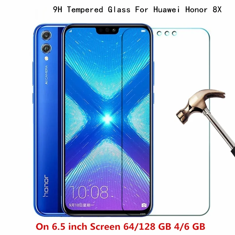 Полный охват экрана для HUAWEI Honor 8X ударопрочный закаленное стекло экран
