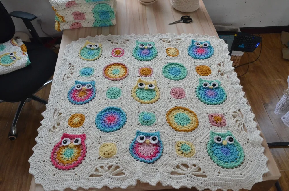 Free Shipping 14 New Cotton Crochet Baby Blanket With Flowers And Animal Square Cushion Baptism Shawls Baby Cover Home Gift Cotton Flannel Blanket Blanket Pillowcotton Waffle Blanket Aliexpress