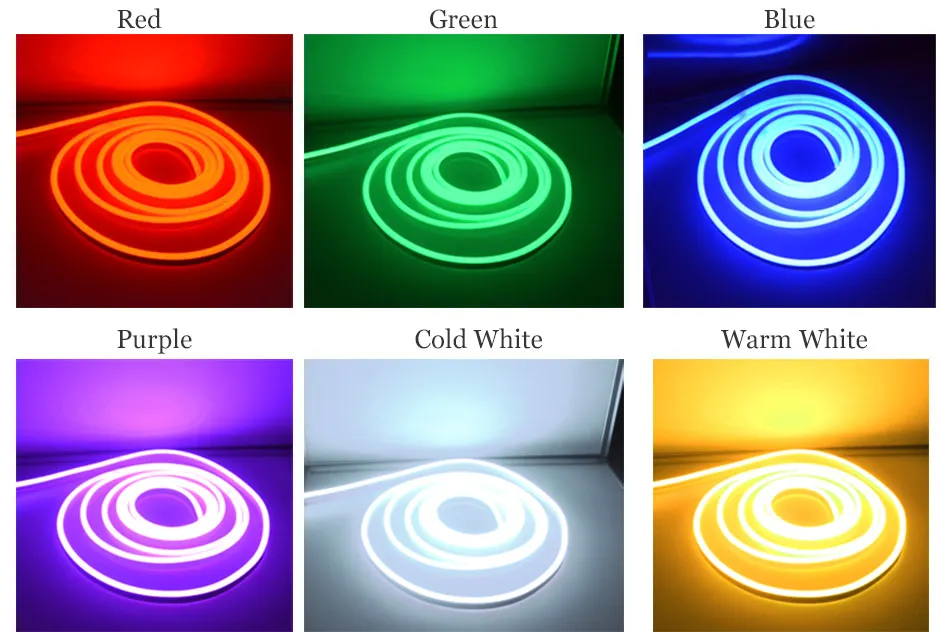 Hotaked Светодиодная лента RGB неоновый гибкий светильник Водонепроницаемая IP68 мини