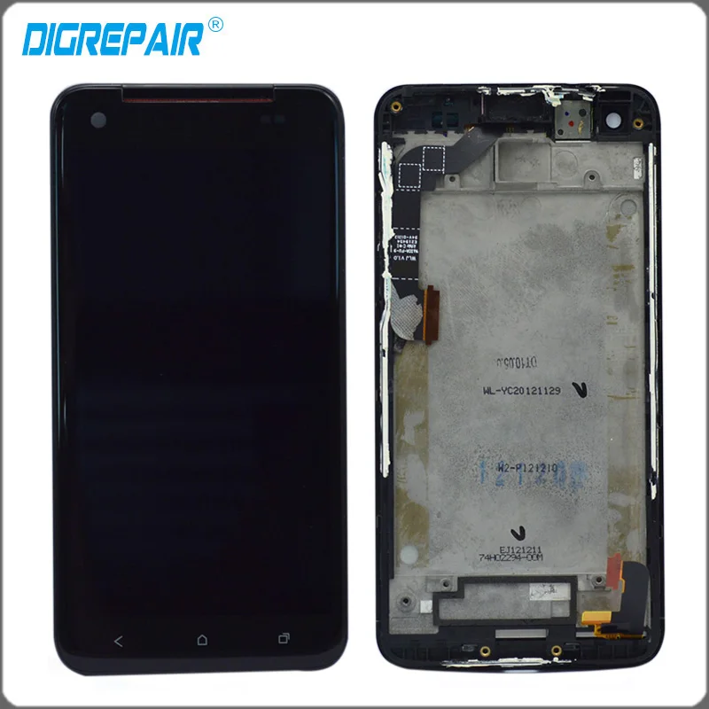 

Black For HTC Droid DNA ADR6435 LCD Display + Touch screen with Digitizer Assembly + frame with "Verizon", Black Free shipping