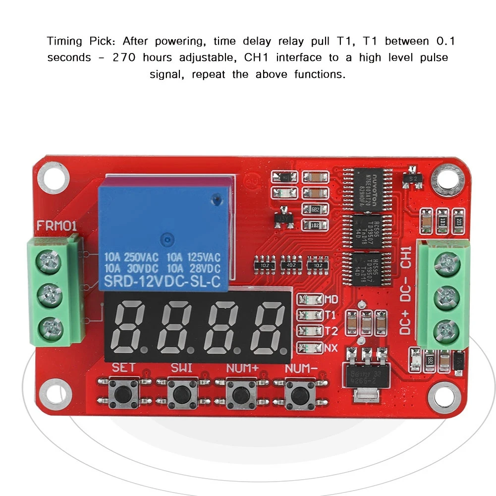 Многофункциональный FRM01 12 В релейный модуль бесконечная петля синхронизации 1 канал самоблокирующийся релейный цикл таймер модуль Автоматизация Задержка петля