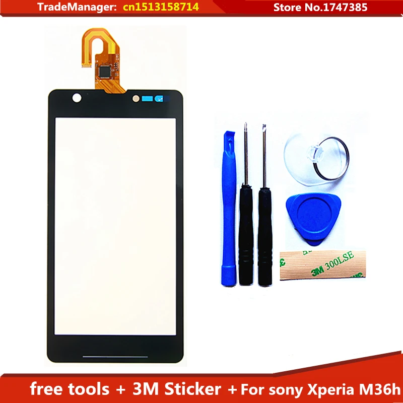 Tools 3M Sticker Original Touch Screen For sony Xperia ZR M36h M36 C5502 C5503 Glass Replacement