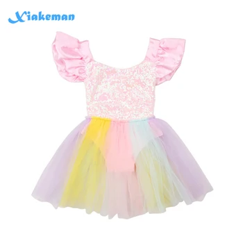 

Baby Girl Princess Dress Formal Sleeveless Sequin Mesh Tulle Clothing Baby Kids Open back Girls Dresses Birthday Party Menina