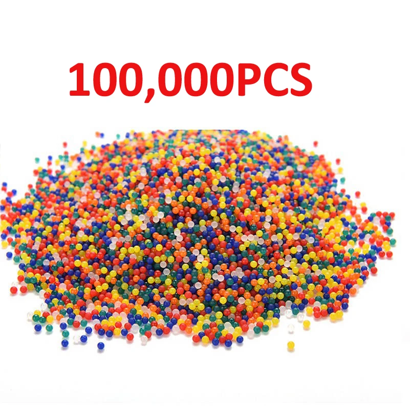 

100000pcs/pack Crystal Water Bullet Paintball Gun Bullet Pistol Toy Orbeez Water Crystal Mud Soil Arme Arma Outdoor Toy