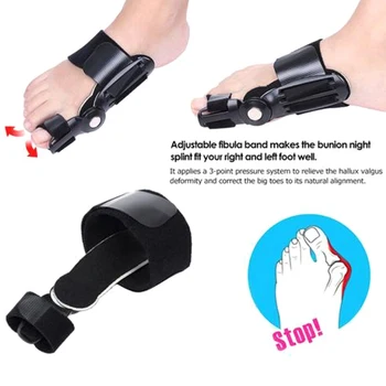 1pc Valgus Corrector Belt Adjustable Big Toe Corrector Bunion Splint Correction Hallux Valgus Straightener Orthopedic Foot Care