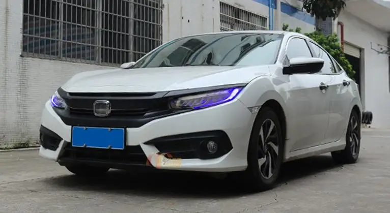 Carbo Заводская фара для Honda Civic светодиодный фонарь DRL с движущимся сигналом+ Plug And Play+ водонепроницаемый